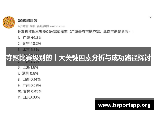 夺冠比赛级别的十大关键因素分析与成功路径探讨